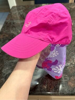 Tuga Girls Flap Hat - UPF 50 Pink / Magenta Sun Protection Sun Hat
